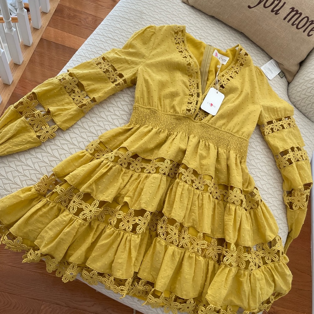 Embroidered dress, brand new with tags